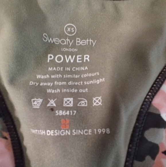 Sweaty Betty Power Frame Racer Back Floral Sports Bra XS - Picture 6 of 14